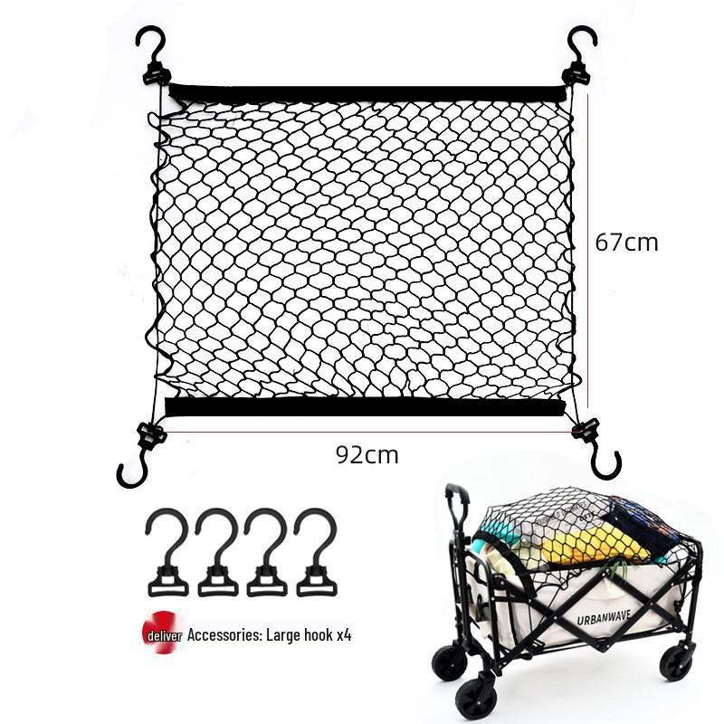 

Elastic Mesh Net for RV, Trailer, and Cart Storage 92x67 cm чёрный