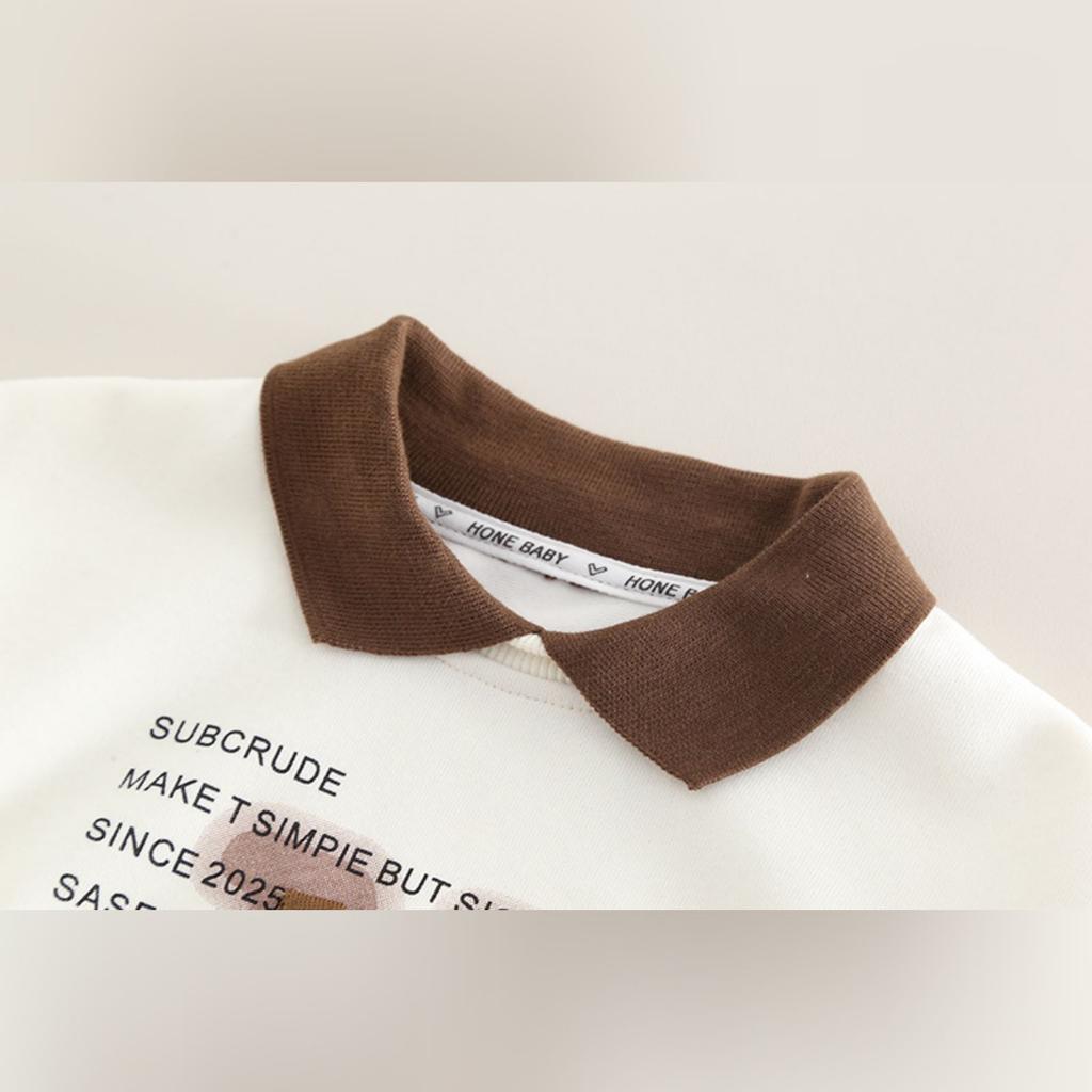 Kinder Freizeit Langarm Set, Bequeme Alltagsoutfits