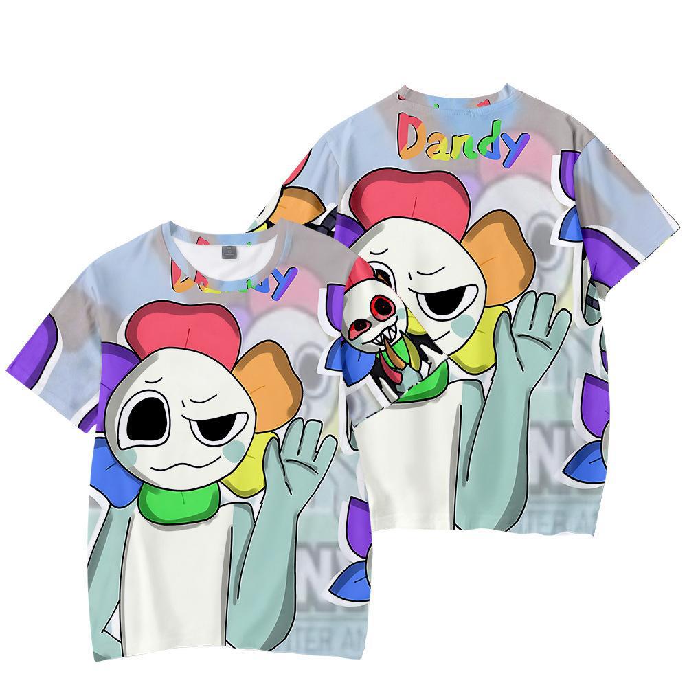 Adult cartoon trendy printed personalized casual T-shirt men