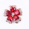 Engood 50Pcs Crystal Glass Flower Rhinestone Alloy Buttons Sewing Trim Embellishments Craft DIY Hair Apparel Clothes Accessories