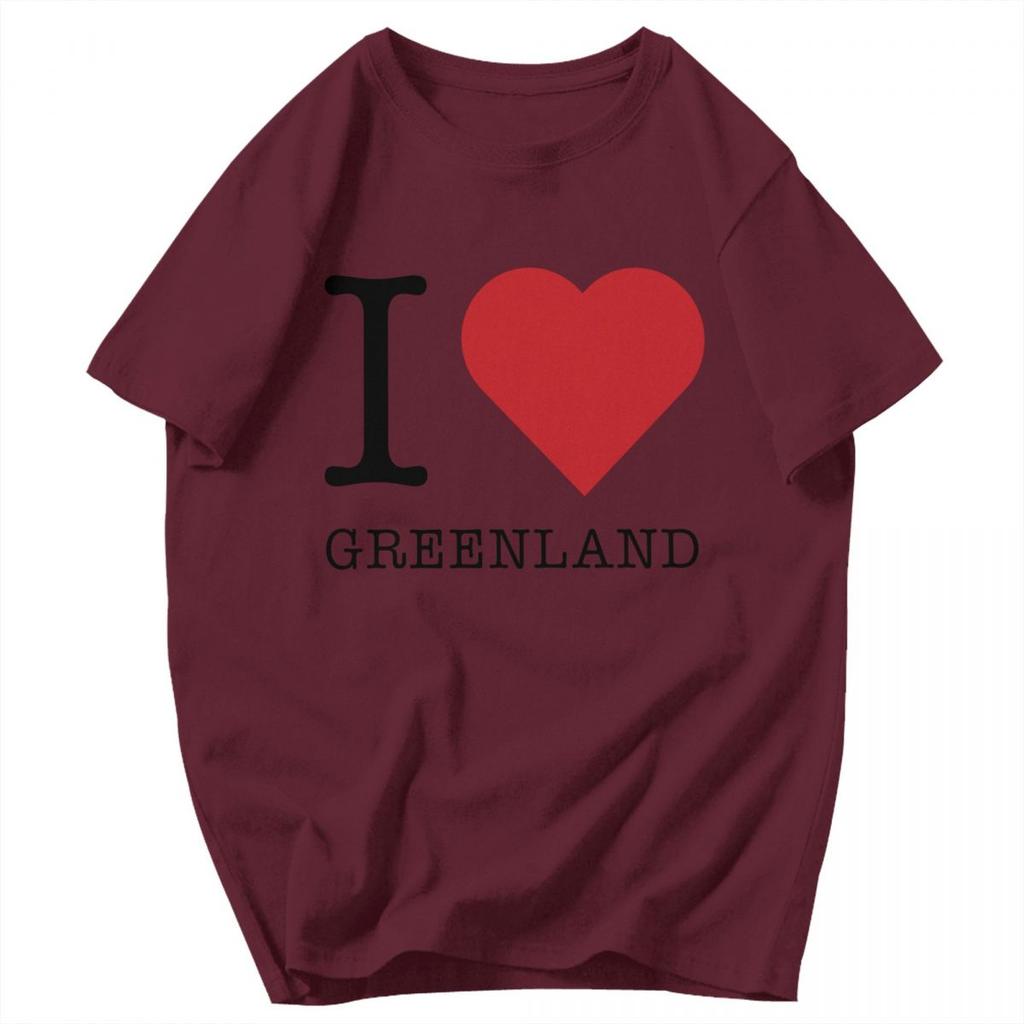 Men T Shirt Greenland Fun Unique Y2K Graphic Crewneck Unisex Clothes T Shirts