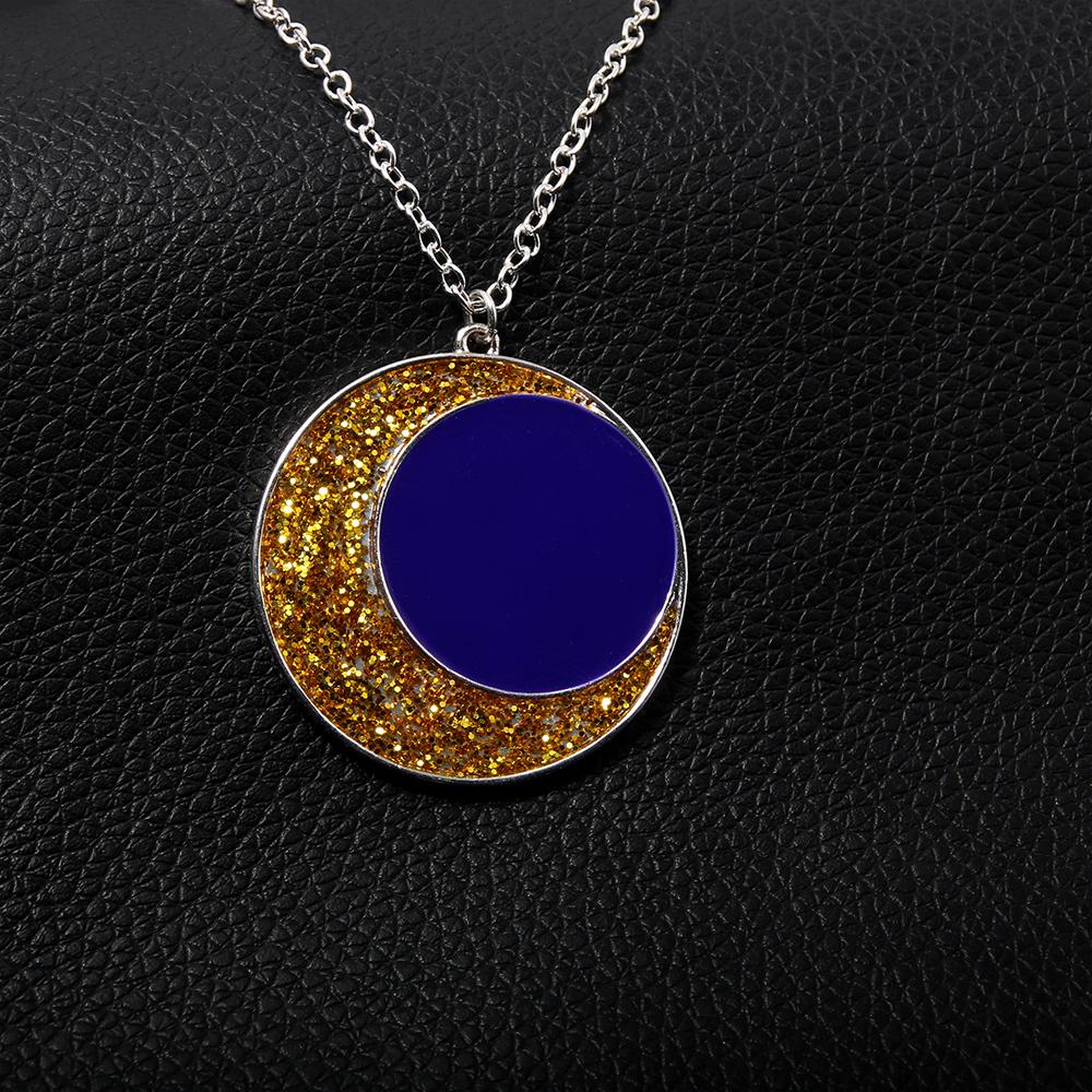 Anime The Owl House Necklace Amity Blight Moon Pendant Necklace for Women Men Jewelry Accessories