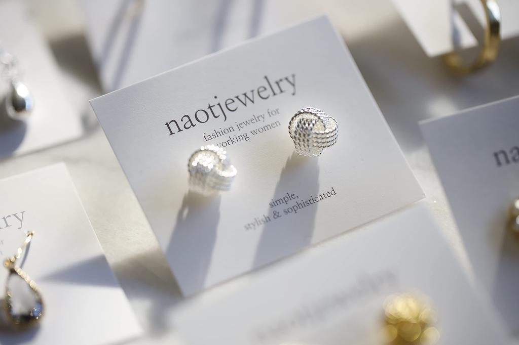 Earrings for Silver Stud [Naot Jewelry] Women, Backing, 925, (diameter 1cm)