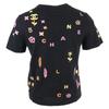 CHANEL Good condition, genuine Japanese product, P72160K10373, 22P, multi-logo icon cotton knit T-shirt tops 34 blackUsed