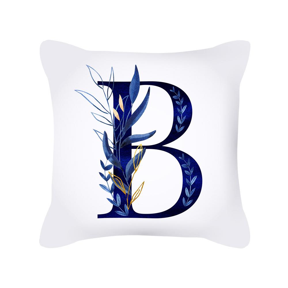 Pernă Nouă Pluș Scurt Plantă Literă Imprimată Pernă Pernă de Sofă Pernă de Birou Husă de Pernă