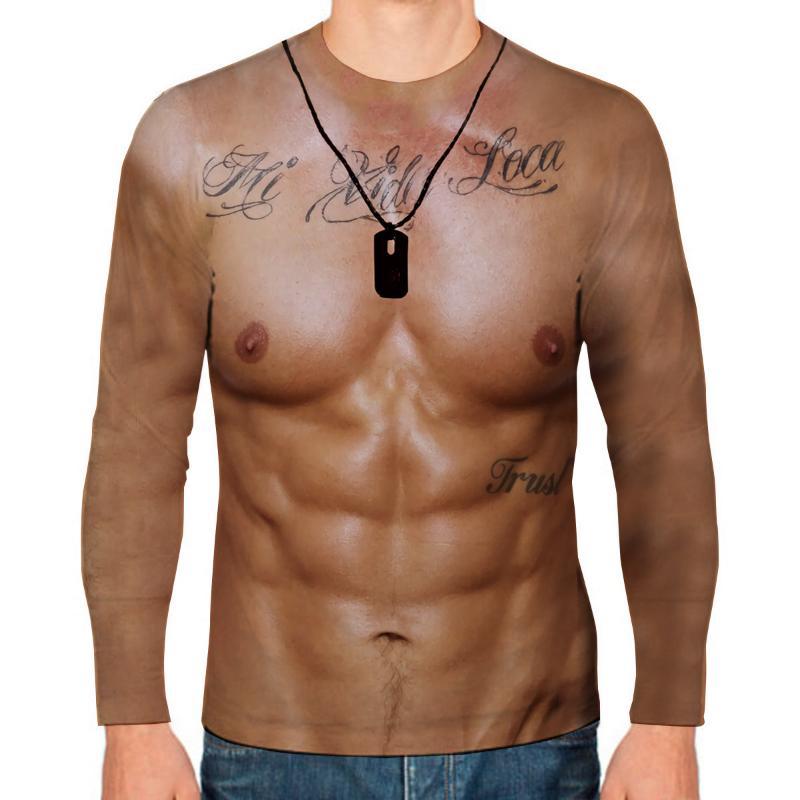 

Смішна футболка з 3D-принтом м язів для чоловіків і жінок, модна хіп-хоп футболка з довгим рукавом і круглим вирізом, оверсайз, футболки в стилі Хараджуку, топи, дитячий одяг 3XL