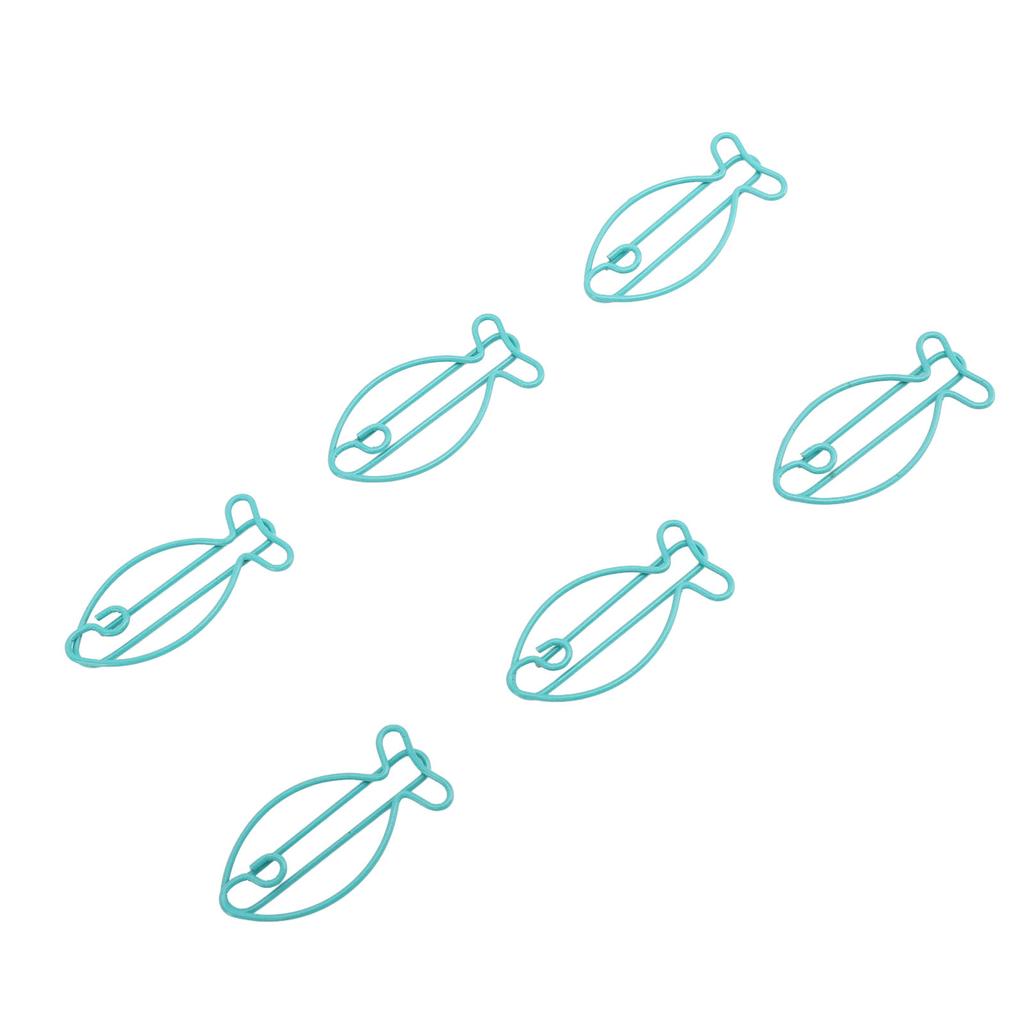 100pcs Paper Clips Multipurpose Cute Fish Shaped Exquisite Rustproof Metal Paper Clips for Home