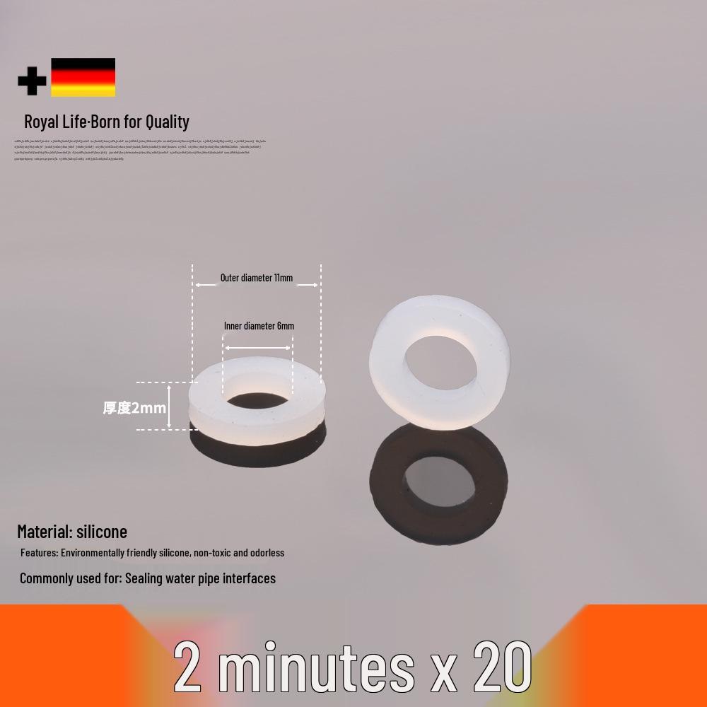 1-Inch Silicone Rubber Gasket Ring for Water Heaters and Pipes - 4-Minute Seal Flat Gasket