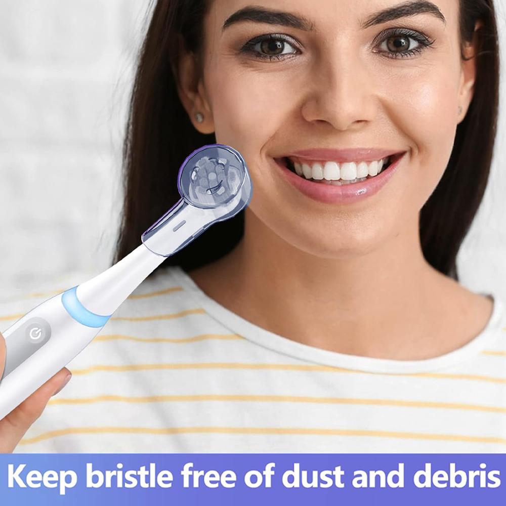 4 Pcs Compatible with Oral B iO Electric Toothbrush Heads Dustproof Covers, Protective Cover Cap for All Round Toothbrush Heads