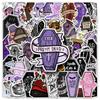 50 Dark Wind Graffiti Stickers Personalized Creative Halloween Gothic Decorative Skateboard Stickers