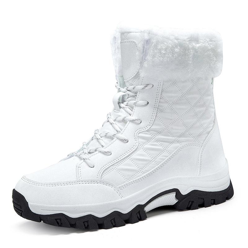 Women's Fleece-Lined High-Top Snow Boots - Warm, Thick, Plus Size Cotton Short Boots for Autumn/Winter Fashion