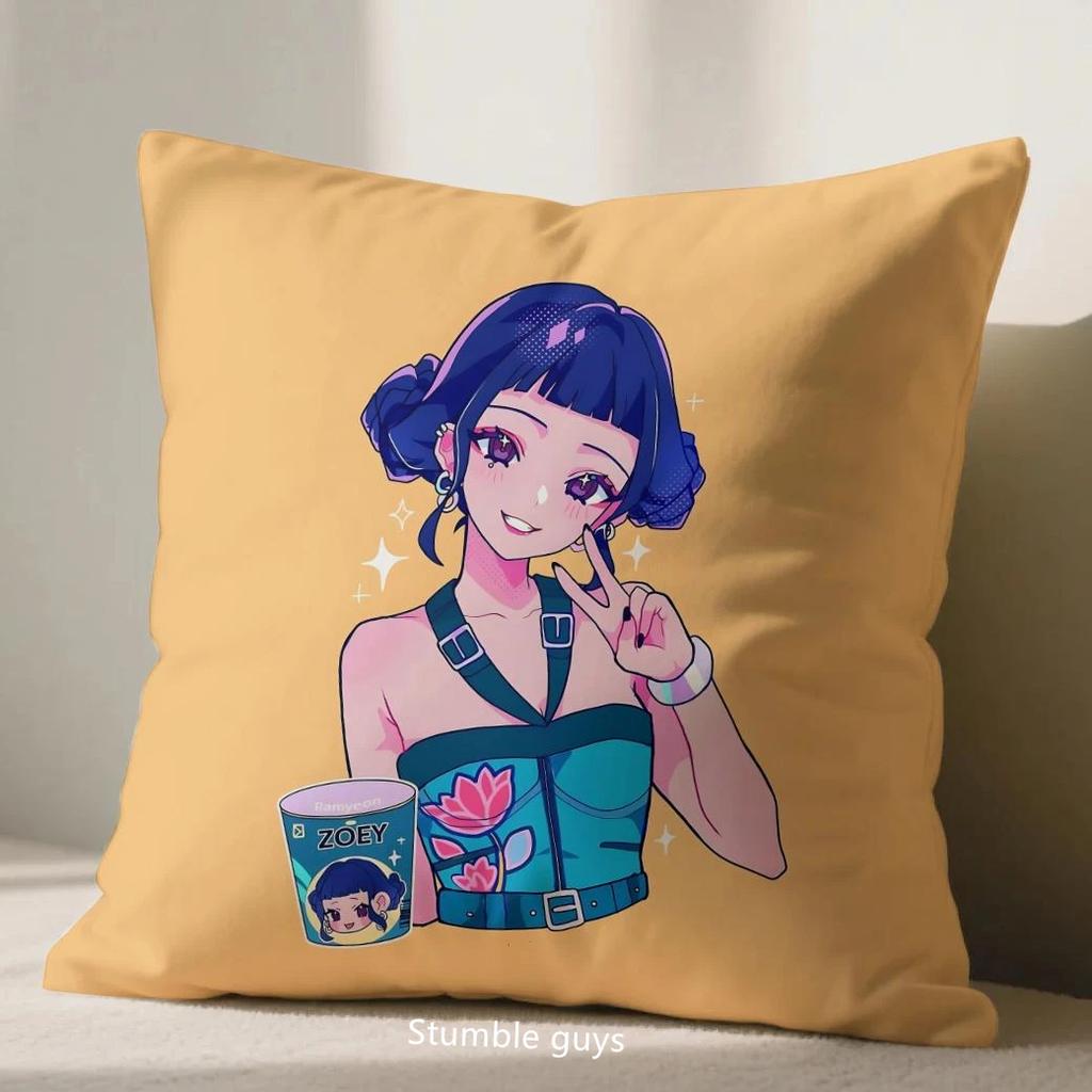 Demon Hunters Kpop Pillowcase Anime 45X45cm Sofa Cushion Cover Cute Decor For Kpop Fans Living Space