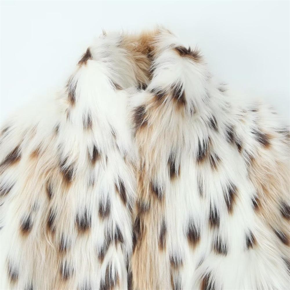 Amazon hot-selling 2024 autumn and winter new European and American style fashion artificial fur effect short coat women's top tide
