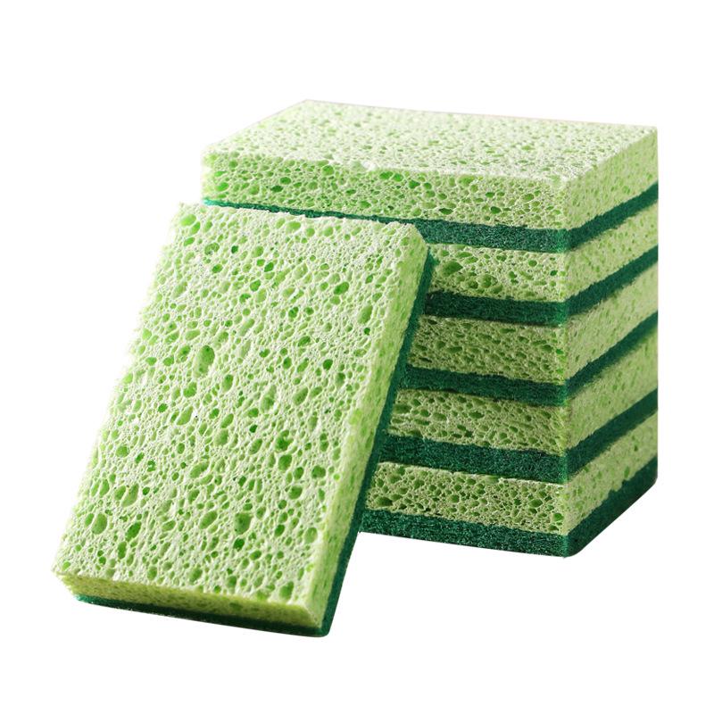 Magic Wood Pulp Dishwashing Sponge - Kitchen Cleaner for Dishes, Cups, Pots & More
