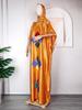 Plus Size Women's Muslim Robe with Headscarf - Middle East & Africa Style, Hot Drill Design.