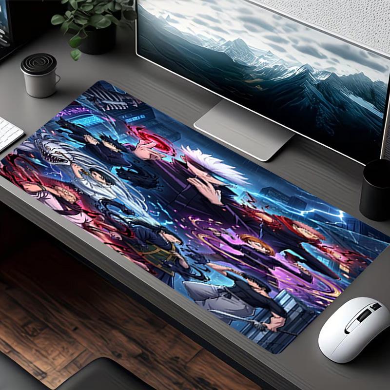 Podložka pod myš s potiskem Jujutsu Kaisen, pro podložku pod klávesnici, podložka pro notebook PC pro kancelářské domácí použití, dekorace stolu, perfektní dárek k narozeninám pro hráče