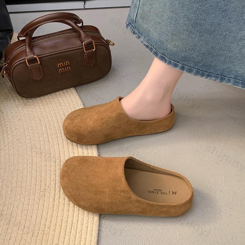 Fashion 2025 Spring Summer New Women’s Shoes Fashion Non Slip Flat Shoes Soft Sole Slip on Comfortable Casual Half Drag Shoes for Women
