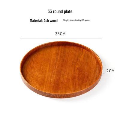 ZISIZ Holzrundes Serviertablett (2er-Pack)