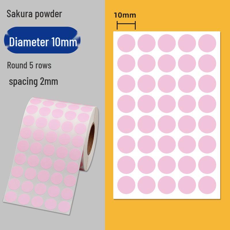 Colorful Self-Adhesive Round Dot Stickers - Writable Small Paper Labels