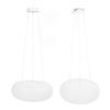 Pendant Light Round Milky White PC Lampshade LED Height Adjustable 3 Color Temperature Stepless