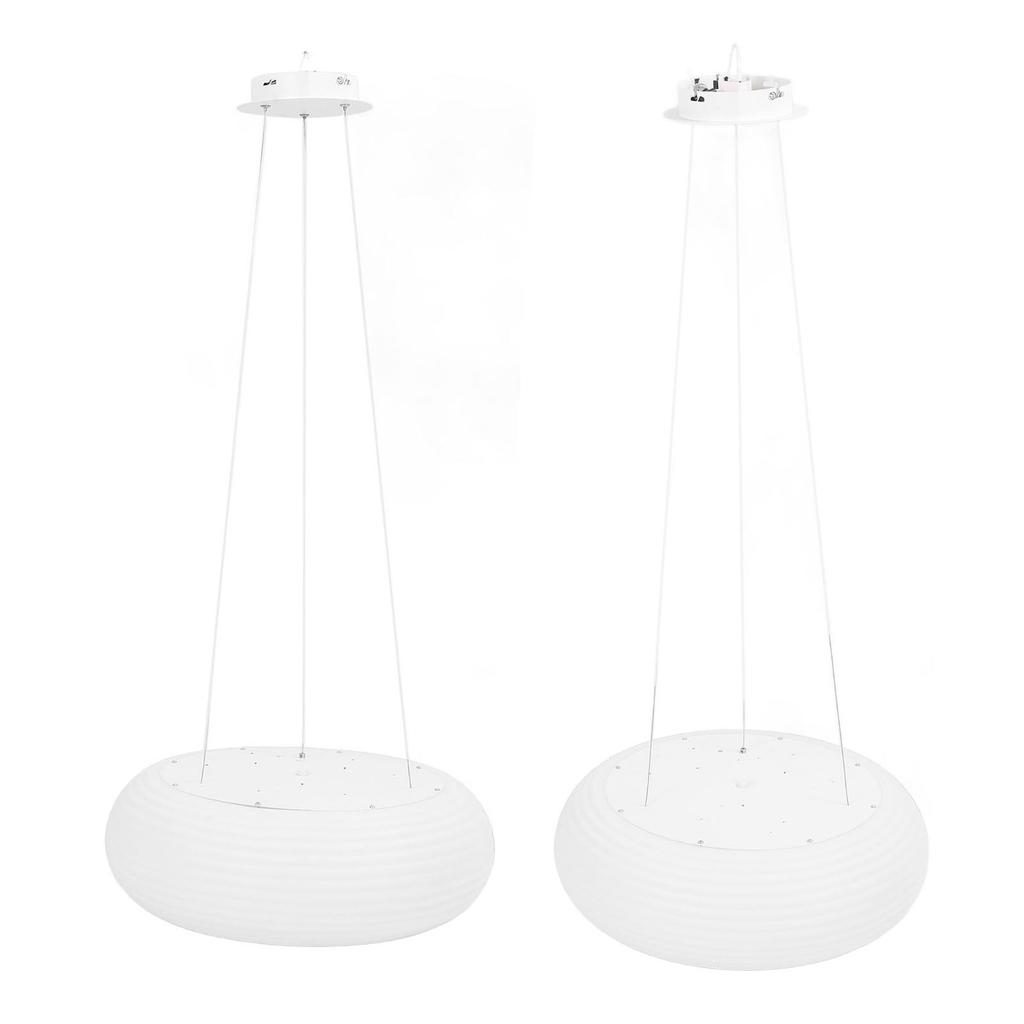 Pendant Light Round Milky White PC Lampshade LED Height Adjustable 3 Color Temperature Stepless