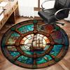 Ship Rudder Round Rug Nonslip Area Rug Office Chair Mat Carpet For Living Room Bedroom Home Decor