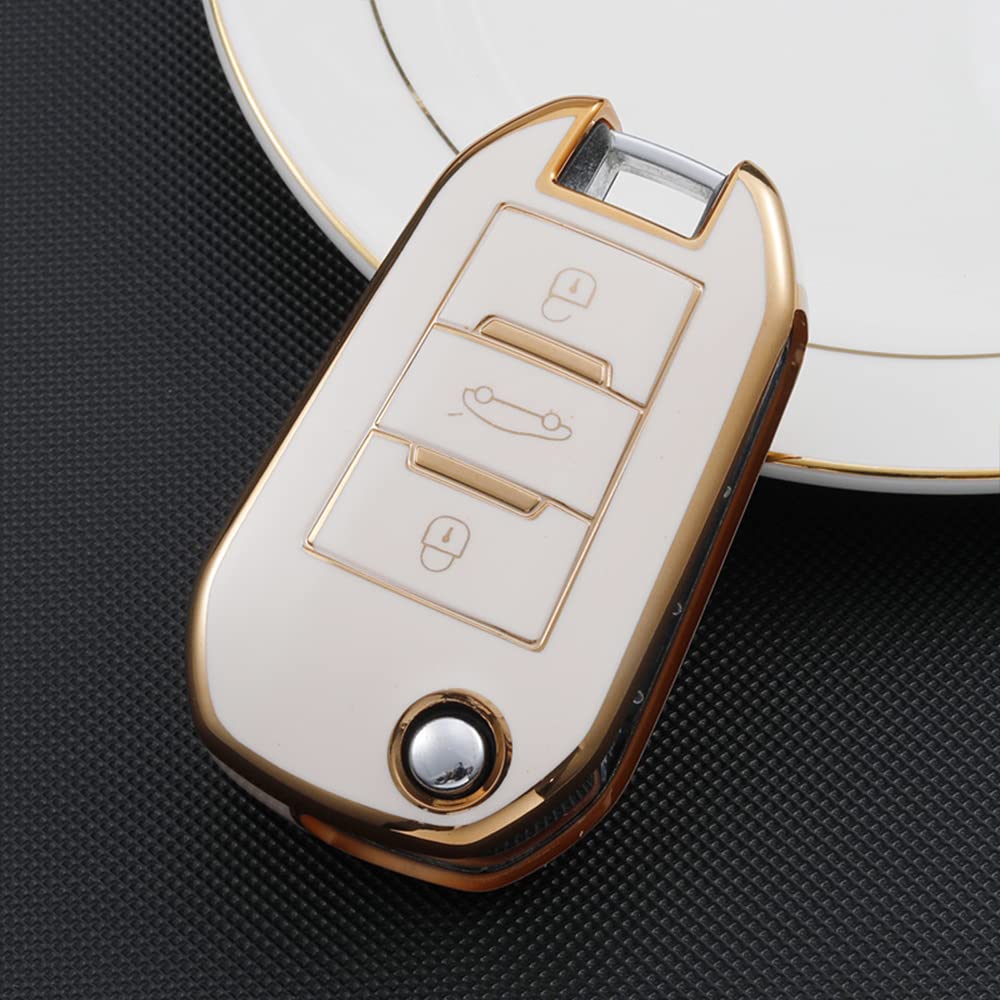 [SANRILY] Peugeot Key Case, Key Holder, Key Cover, Key Protection, Suitable for Peugeo 3008