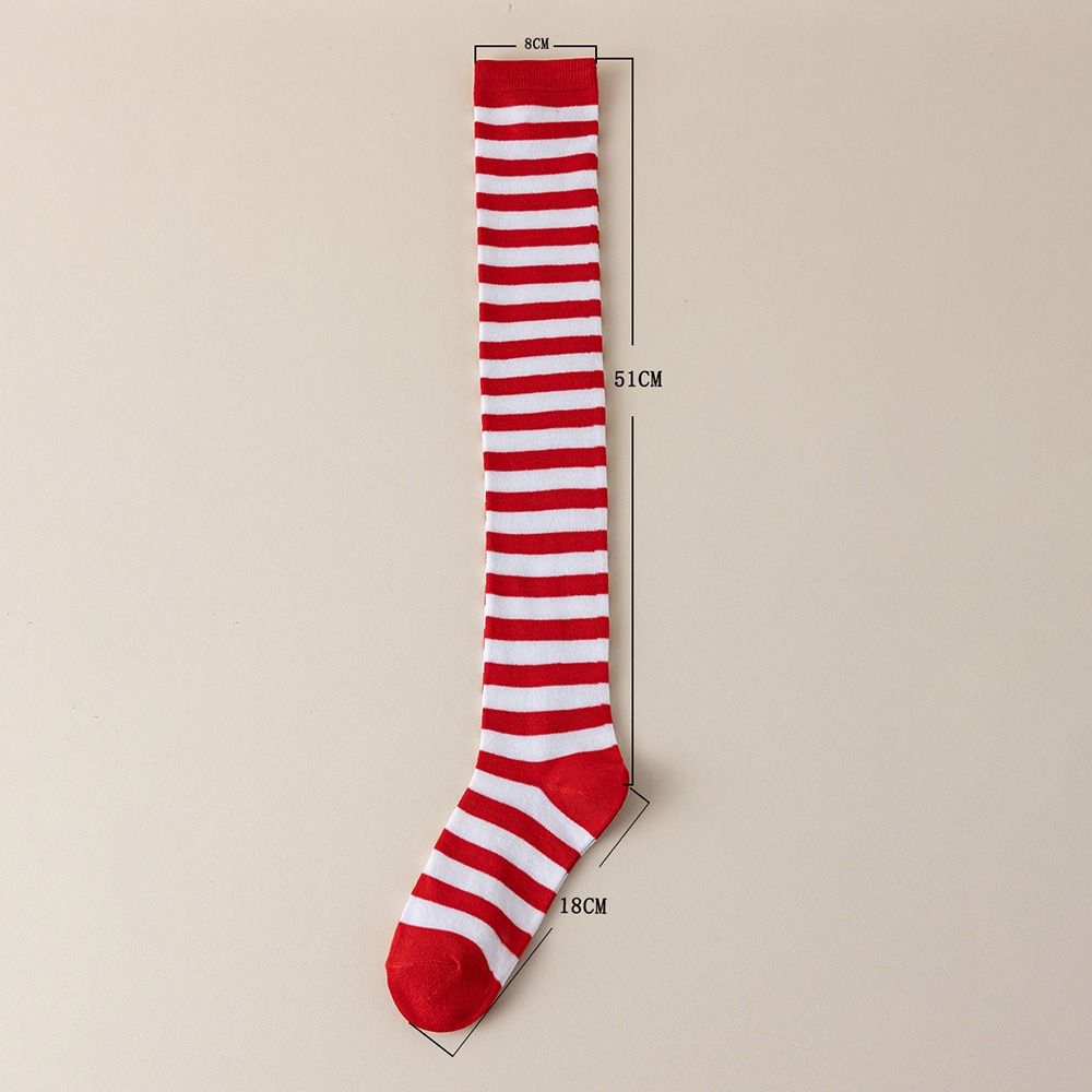 Absorb Sweat Over Knee Socks Japanese Style Striped Long Socks Halloween Party