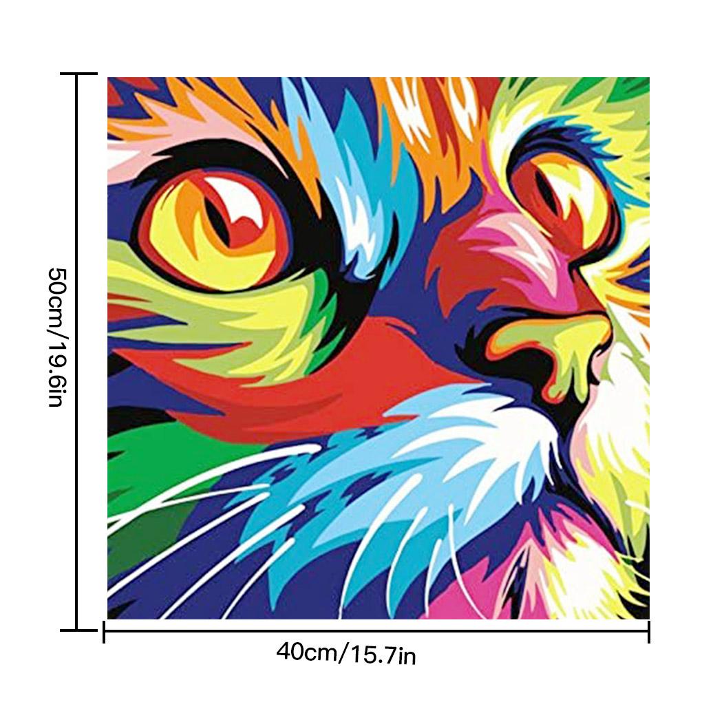 Digital DIY Oil Painting Canvas Paint by Numbers Kit Kids Gifts Home Decor