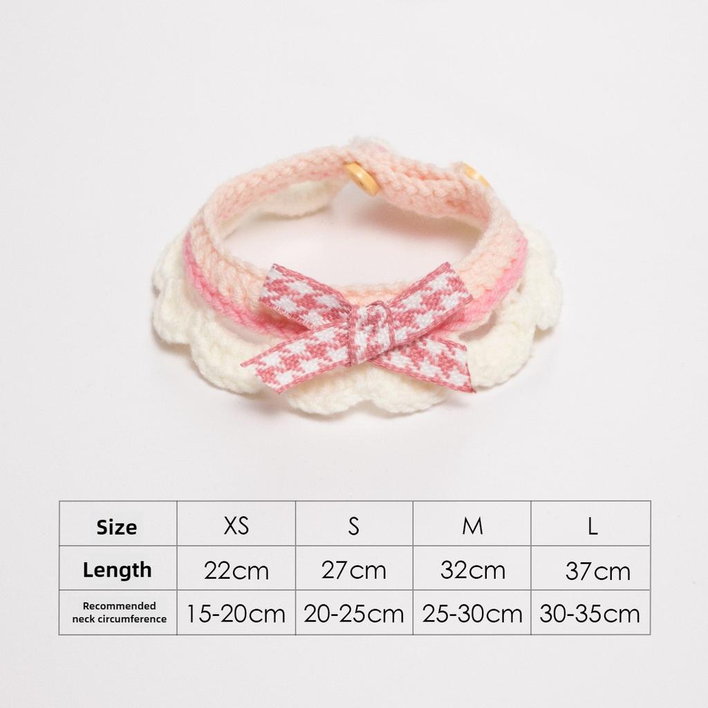Sweet Japanese Cat Scarf Soft Collar Pet Decoration Bow Drool Towel