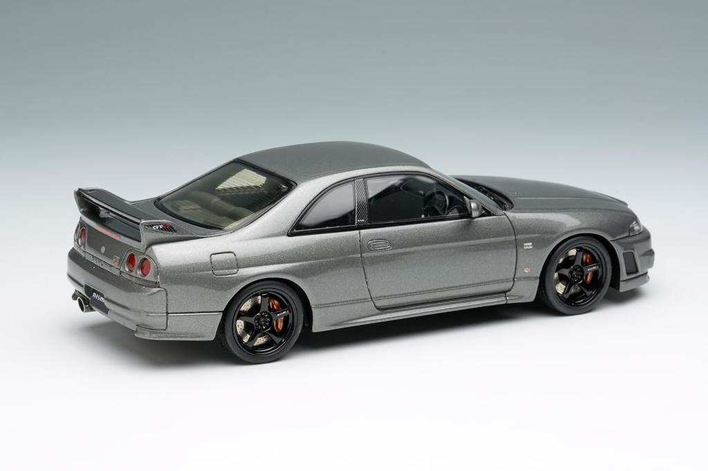 Make Up EIDOLON Nissan SKYLINE BCNR33 CRS 2022 Dark Metal Gray Finished Model EM770 1/43 GT-R (NISMO Version)