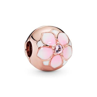 Round Pink Magnolia Flower Pendant Men Jewelry 782078NBP
