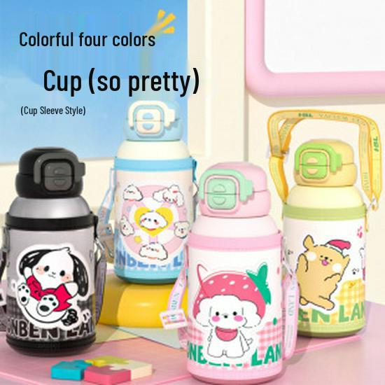 316 Edelstahl Isolierter Doppelnutzungs-Trinkbecher - Große Kapazität Tragbarer Kessel für Studenten