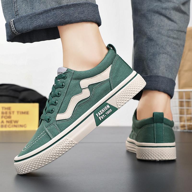 Fashion Student Running Solid ShoesWomen Vulcanized Ladies Lace-up Casual Breathable Walking Canvas Sneakers Spring Summer New Style Men