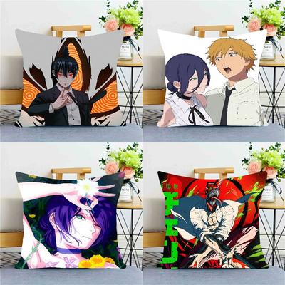 1PC Anime Chainsaw Man Pillow Case Square  Bedroom Sofa Leisure Comfort Cushion Car Home Decoration Pillowcase 40x40