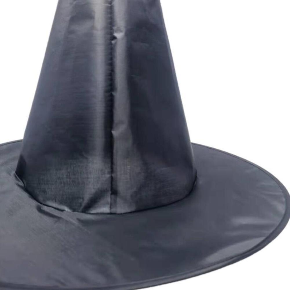 

12 Witch Hats for Halloween Costume and Decoration Lightweight Cloth Material with Foldable Design for Space Saving 27x28cm