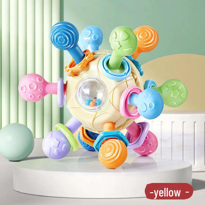Manhattan Silicone Teething Ball - Educational Toy for Babies 3-6 Months - Helps with Molar Pain - Ages 0-1 Year