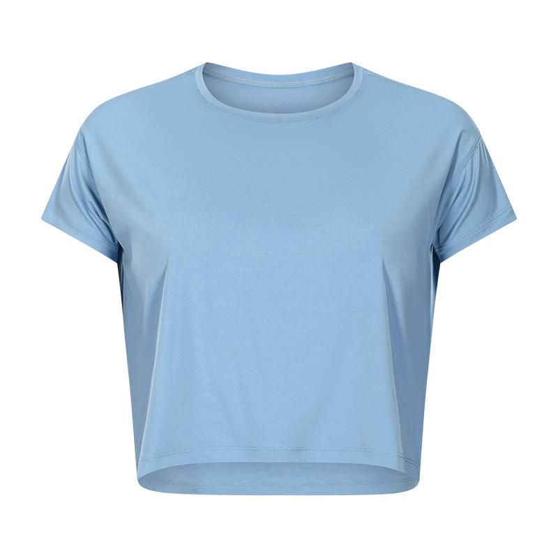 

2024 Casual Cropped Short Sleeve Yoga T-Shirt - DS071 Fitness Trend 4 (43-50kg)