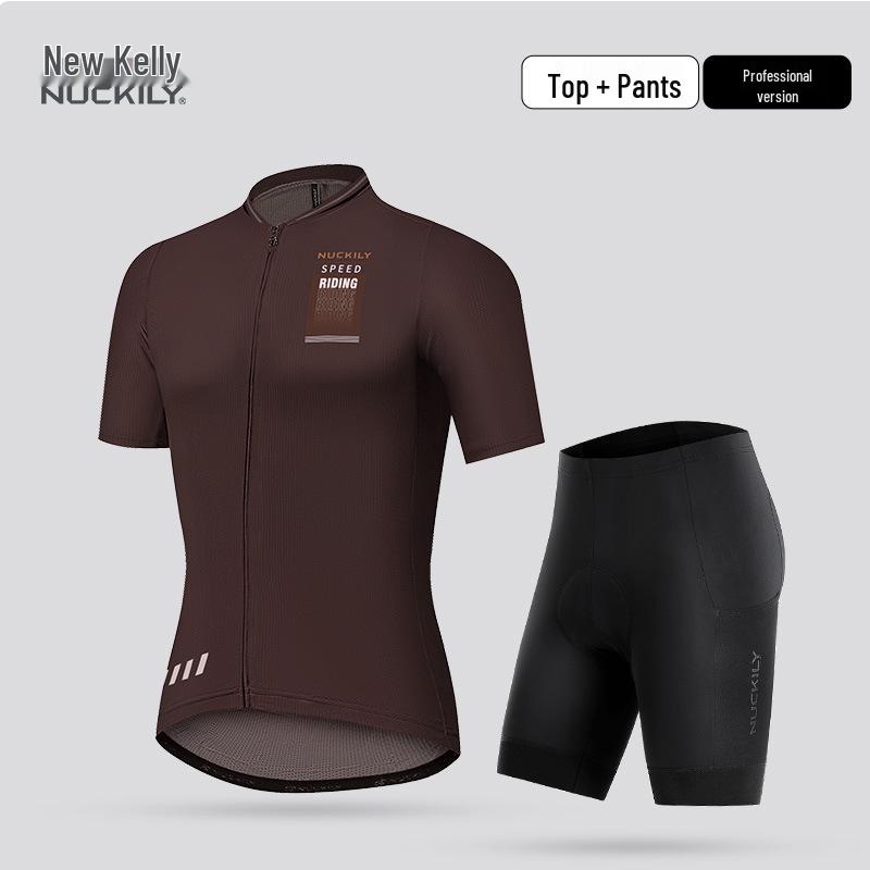 Nuckily Men's Summer Cycling Jersey & Short Sleeve Set for Road and Mountain Biking