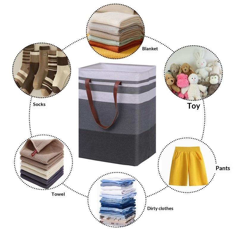 Foldable Home Storage Basket, Wardrobe Organizer, Laundry Bag For Clothes, Portable Large Capacity Foldable Storage Bag
