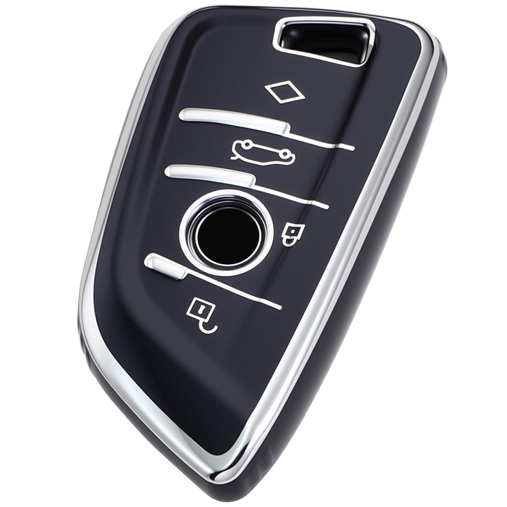 Soft Tpu Key Case Fits for 2024 BMW M8 X1 X2 X3 X5 540I 750I 3 Series Smart Car Key Remote Fob