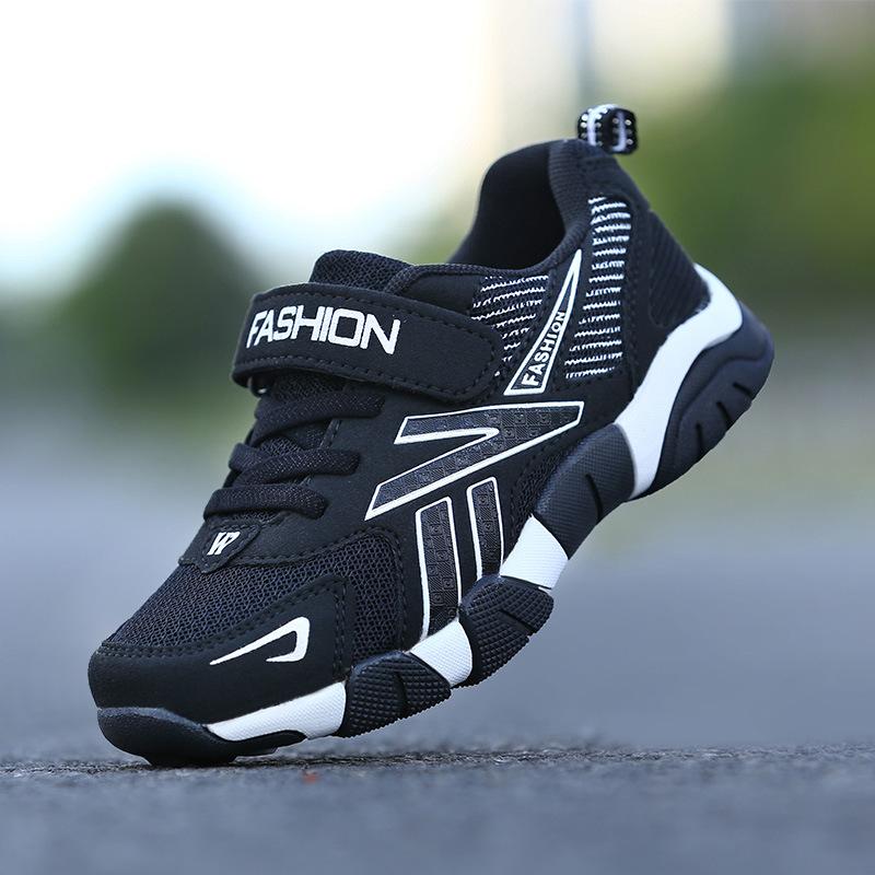 Boys' shoes spring and summer new breathable mesh medium and older children's casual shoes leather running shoes children's sports shoes