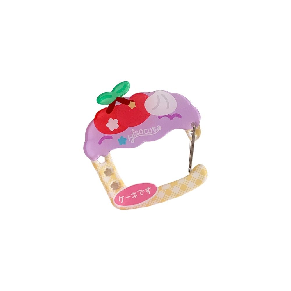 Mountaineering Buckle Korean Ins Keychain Cute Fruit Keyring  School Bag Decor