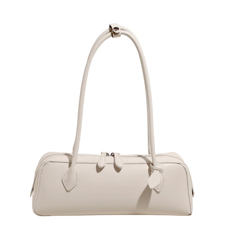 

Женская сумка новая сумка-колбаса с длинной ручкой сумка-багет нишевая ретро подмышечная сумка женская портативная сумка через плечо One size fits all 33*10*11 белый