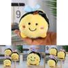 Cute Bee Plush Toy Pendant With Premium Velvet Fabric For Keys And Backpack
