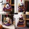 Holiday Party Decoration Halloween Reading Ghost Hanging Ornament, Acrylic Holding Book Pumpkin Festive Decorations Black Cat Mummy Decor, 2D Cartoon