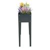 Flower Raised Bed Garden Metal Vegetable Planter Freestanding Herb Growing Box Green Basics Grow Table Planter (Dark Grey)