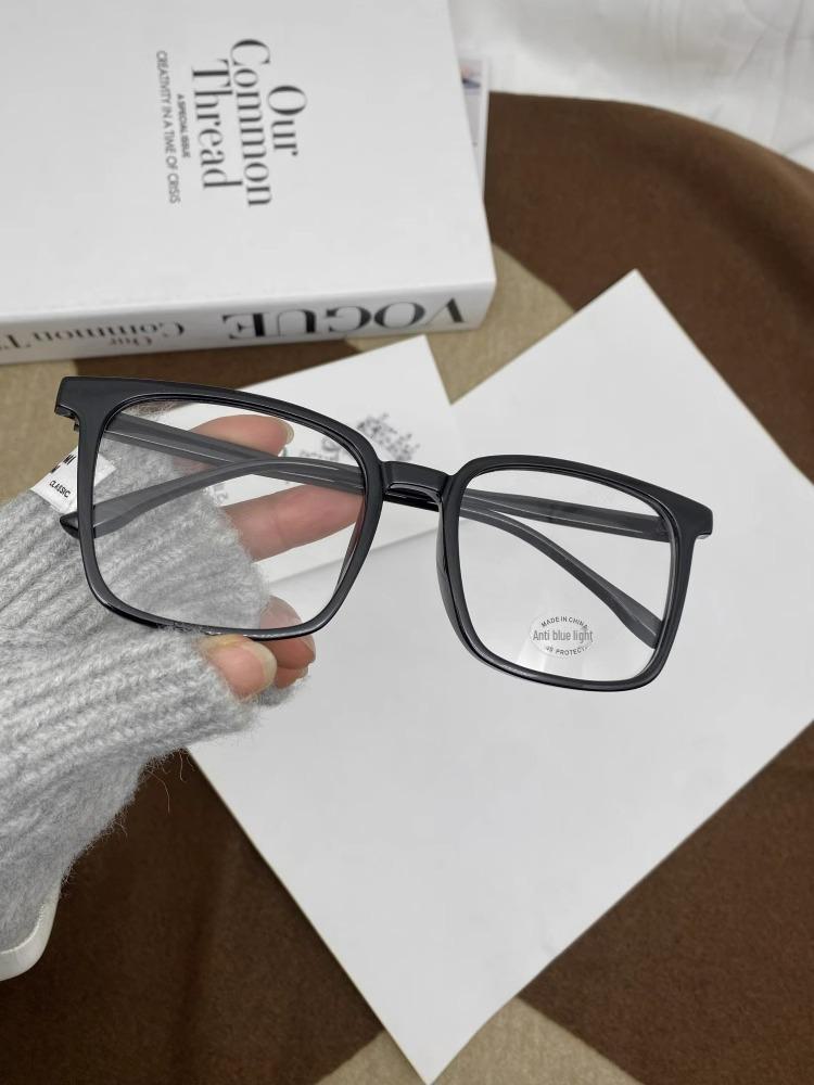 Unisex Übergroße Quadratische Brille mit Dickem Rahmen – 16cm, Geeignet für Gläser oder Myopie-Brillen