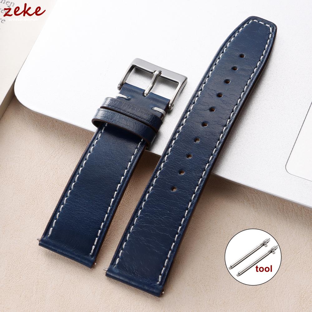 20mm 22mm Calfskin Genuine Leather Watchbands Quick Release Watch Band for Seiko for Omega Belt Vintage Brown Smartwatch Strap