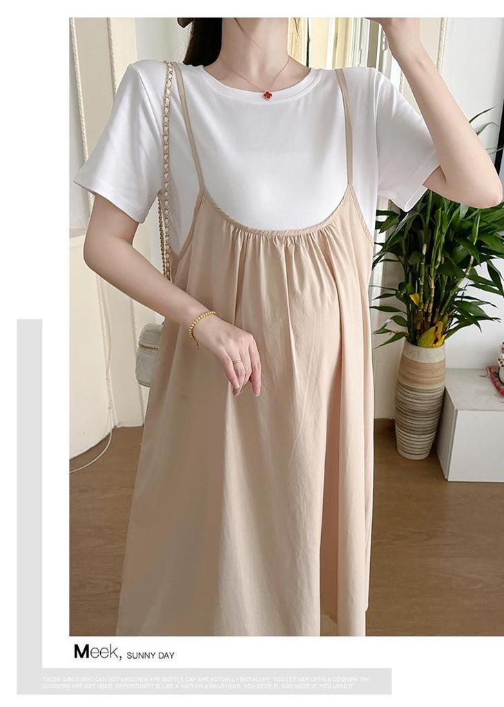 2026 Summer Fashion Elegant Maternity Dress - Stylish Patchwork Loose Fit